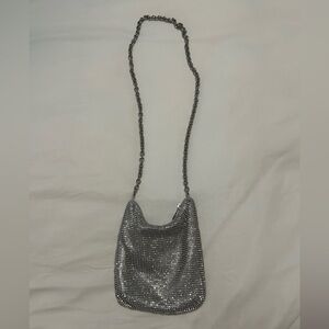 Zara Silver Chainmail Shoulder Bag
